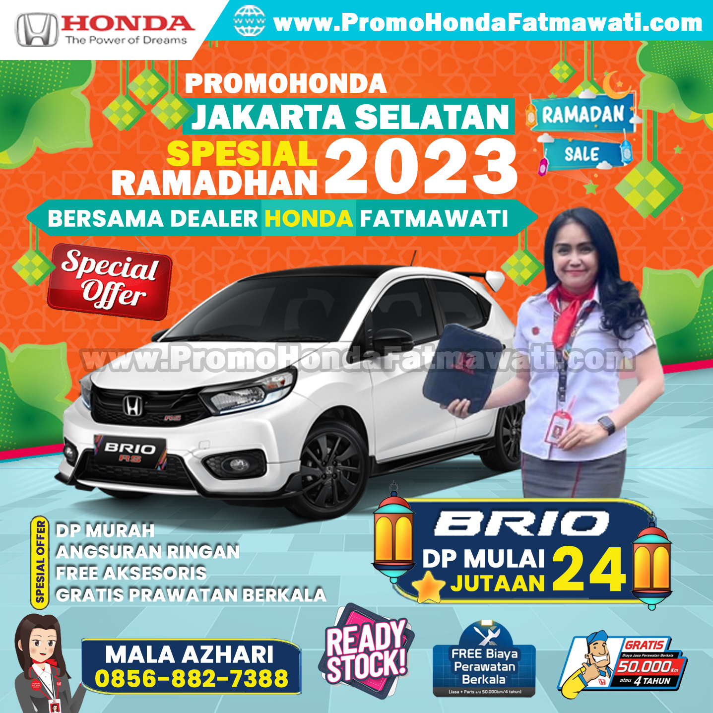 Promo Honda BRIO DP 24 Jutaan jakarta Selatan, Spesial Ramadhan 2023